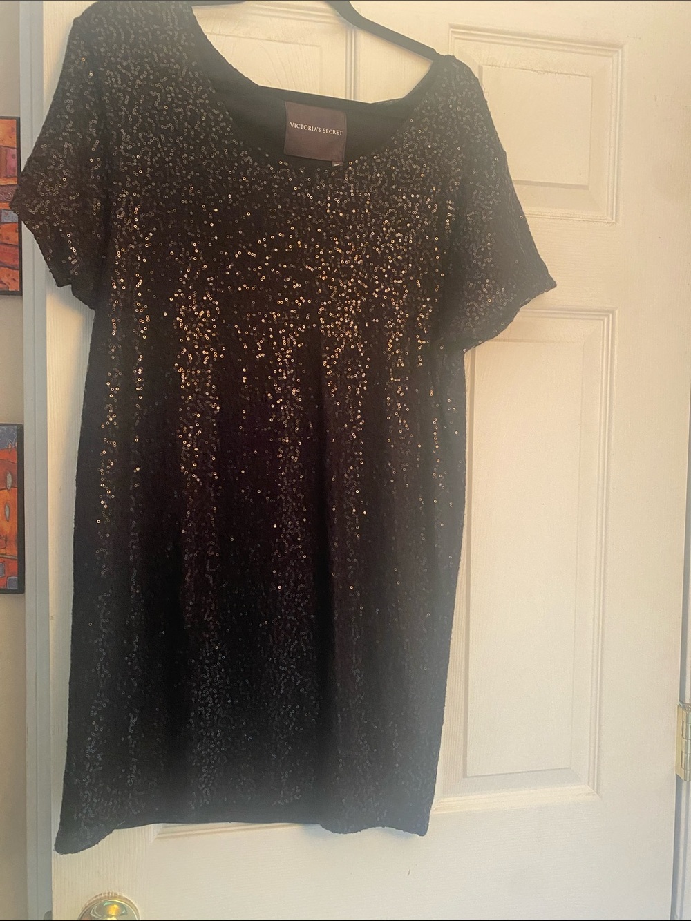 Victoria's Secret Black Sequin Mini Dress